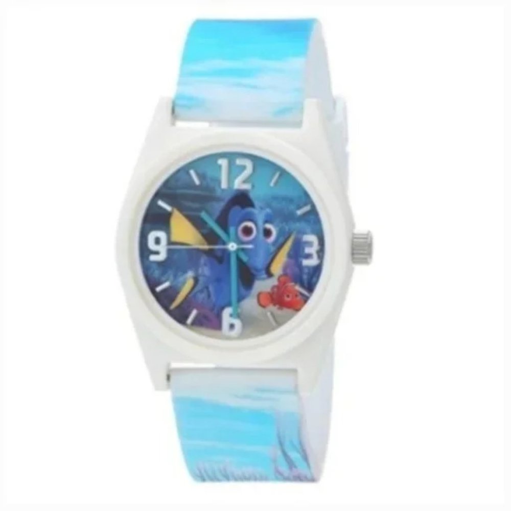Disney Pixar Kids Finding Dory Blue And White Analog Wristwatch Watch - Picture 2 of 8